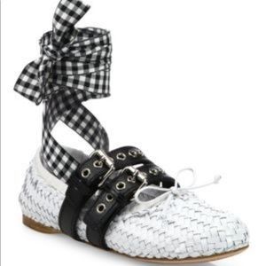 Miu Miu Buckle Ballet Flats